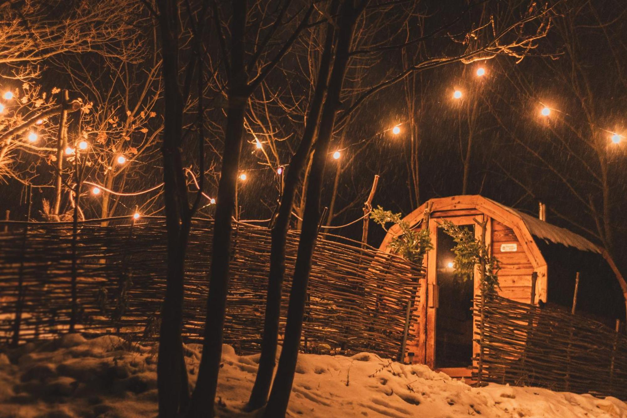 Villa Cozy Wood Hut On The Farm Trebivlice Exterior foto
